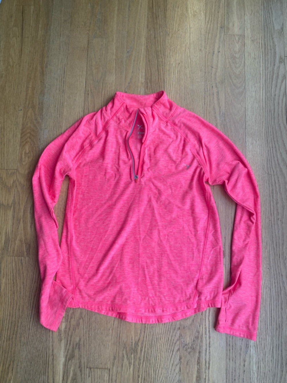Old Navy Hot Pink Quarter-Zip Long Sleeve Top